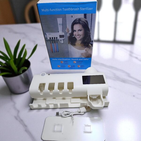 DISPENSADOR DE CREMA Y SOPORTE CEPILLOS DE DIENTES