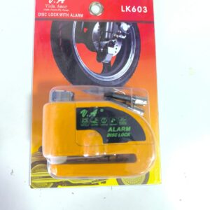 CANDADO DE MOTO CON ALARMA COLOR AMARILLO