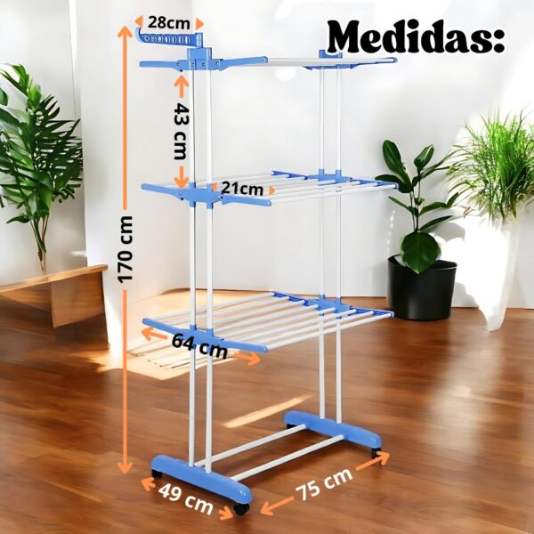 TENDEDERO DE ROPA 3 NIVELES - Imagen 2