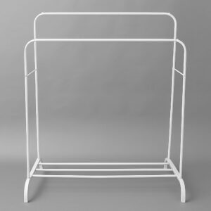 PERCHERO DOBLE SIN RUEDAS BLANCO