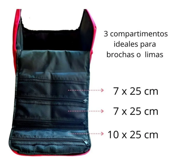 MALETA DE TELA PORTATIL PARA MAQUILLAJE,MANICURE Y COMESTOLOGIA - Imagen 5