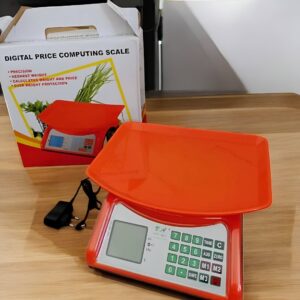 BALANZA CON BANDEJA DE PLASTICO COLOR NARANJA