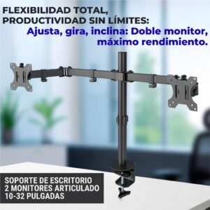 SOPORTE DE MONITOR DOBLE DE 10 A 32