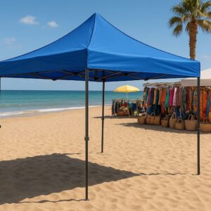 TOLDO PLEGABLE 3X3 CON ESTRUCTURA AZUL