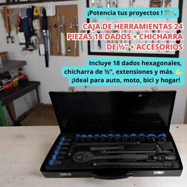 CAJA DE HERRAMIENTAS DE 24 PIEZAS - Imagen 2