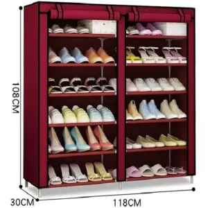 ZAPATERA ARMABLE DOBLE COLOR VINO