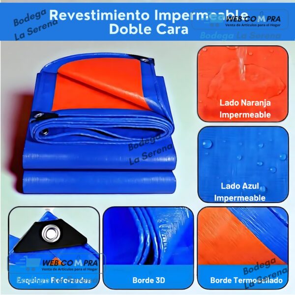 CARPA LONA IMPERMEABLE DE CAMION 2X3 - Imagen 5