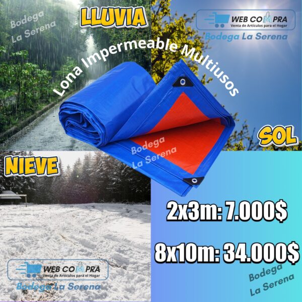 CARPA LONA IMPERMEABLE DE 8X10 - Imagen 3