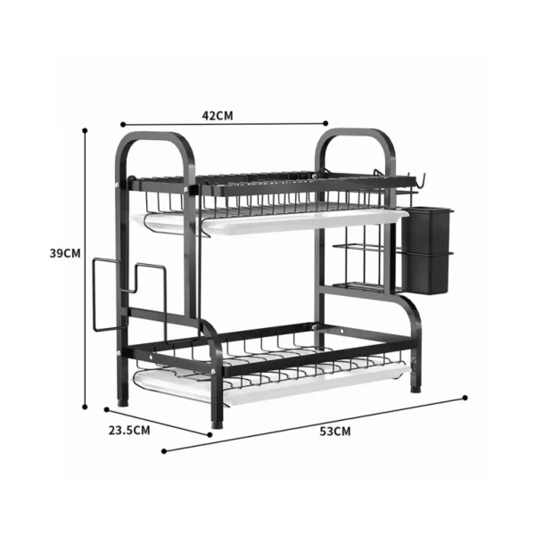 ESCURRIDOR DOS NIVELES DE ACERO KITCHEN RACK - Imagen 2