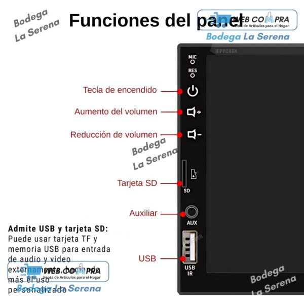 PANTALLA DE AUTO MULTIMEDIA DE 7 PULGADAS - Imagen 4