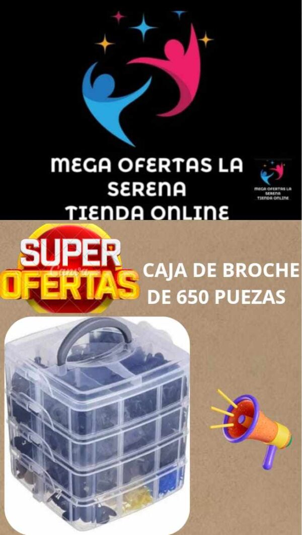 CAJA DE BROCHE DE 650 PIEZAS