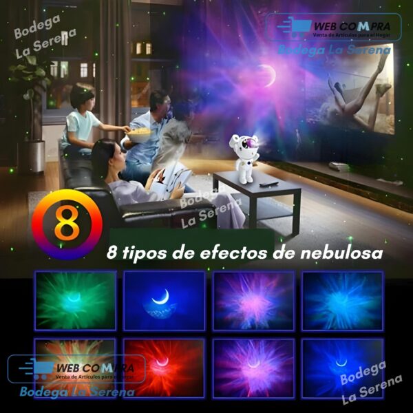 ASTRONAUTA PROYECTOR CON PARLANTE Y BLUETOOH - Imagen 3