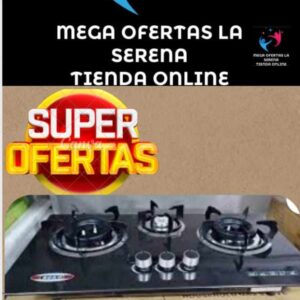 COCINA DE EMPOTRAR DE VIDRIO TEMPLADO 3 HORNILLAS