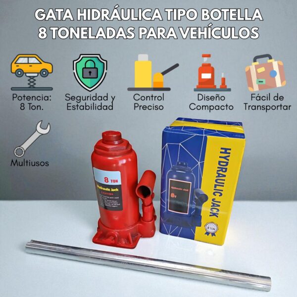GATA BOTELLA HIDRAULICA DE 8 TONELADAS - Imagen 3