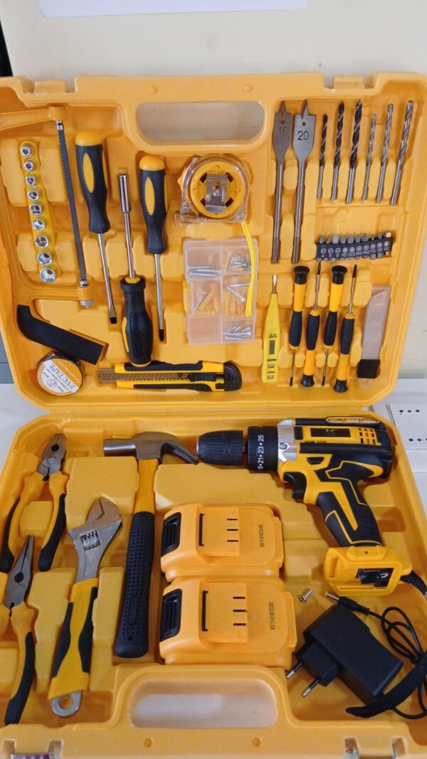 KIT DE TALADRO MAS HERRAMIENTAS
