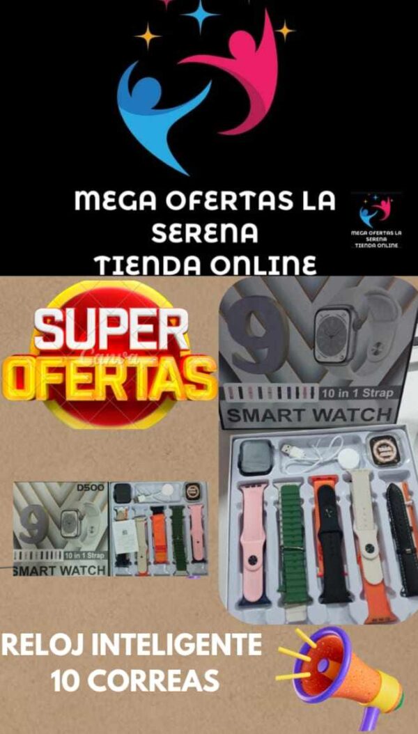 RELOJ INTELIGENTE 10 CORREAS