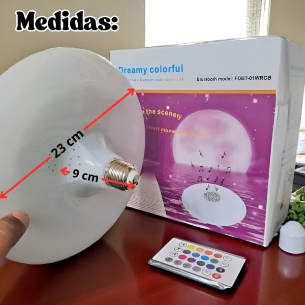 AMPOLLETA PARLANTE LED RGB CON BLUETHOOT - Imagen 4
