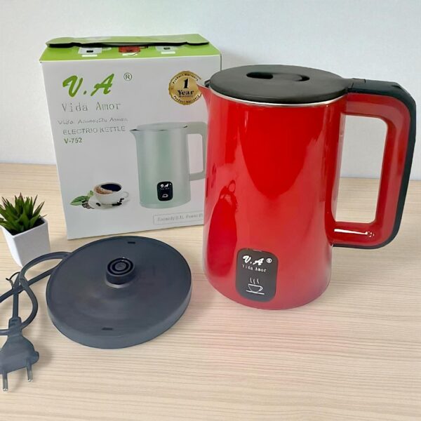 HERVIDOR DE PLASTICO COLOR ROJO