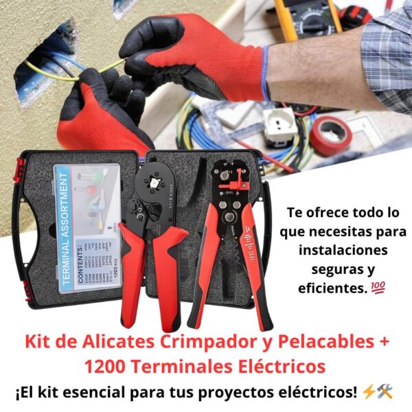 KIT DE TERMINALES+PINZA PELA CABLE - Imagen 3