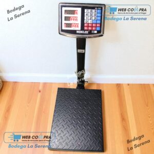 BALANZA DIGITAL PLEGABLE 300 KILOS 7 MEMORIAS NEGRO