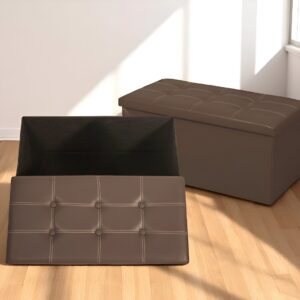 BAUL ECO CUERO MARRON