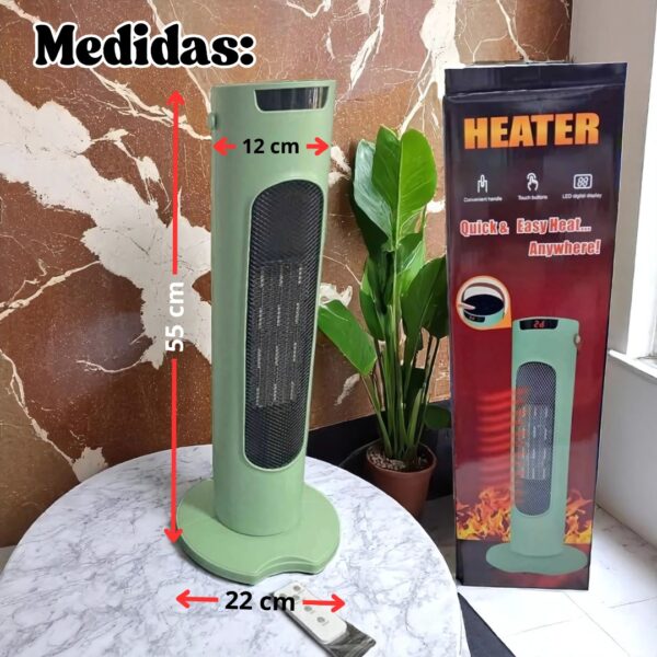 CALEFACTOR CON PEDESTAL COLOR VERDE - Imagen 2
