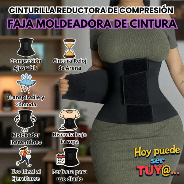 FAJA MOLDEADORA CINTURILLA RELOJ DE ARENA TALLA L - Imagen 3