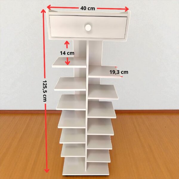 CAJON ZAPATERO DE REPISA 7 NIVELES BLANCO - Imagen 2