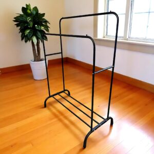 PERCHERO DOBLE SIN RUEDAS NEGRO
