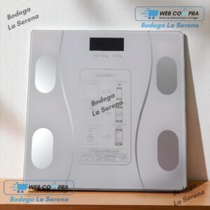 BALANZA DIGITAL CON BLUETOOTH COLOR BLANCO