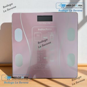 BALANZA DIGITAL CON BLUETOOTH COLOR ROSA