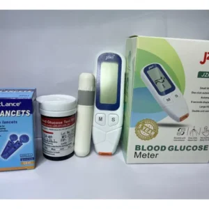 GLUCOMETRO DIGITAL MEDIDOR DE GLUCOSA 50 TIRAS Y 50 LANCETAS BLANCO