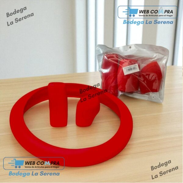 KIT DE SILICONA PARA AUTO VOLANTE, FRENO Y PALANCA ROJO