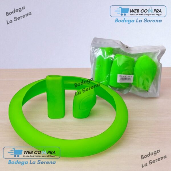 KIT DE SILICONA PARA AUTO VOLANTE, FRENO Y PALANCA VERDE