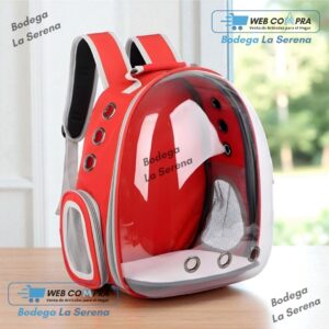 MOCHILA DE MASCOTA ROJO