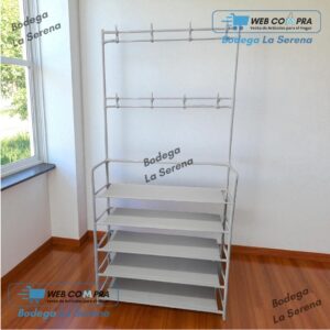 PERCHERO ZAPATERO 5 NIVELES BLANCO