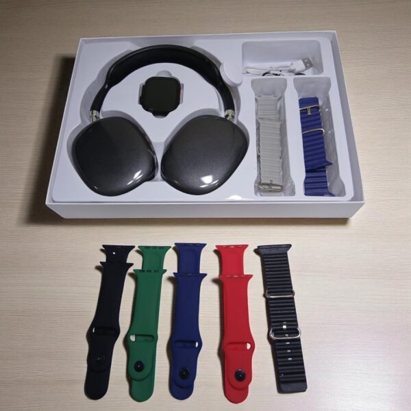 RELOJ + AUDIFONOS P9 ULTRA 2 COLOR NEGRO - Imagen 2