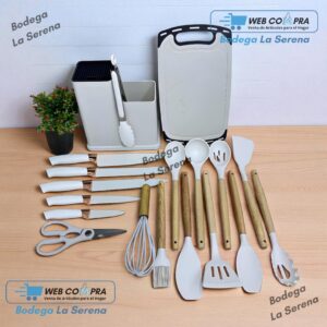 SET DE UTENSILIOS COCINA PREMIUN COLOR BLANCO