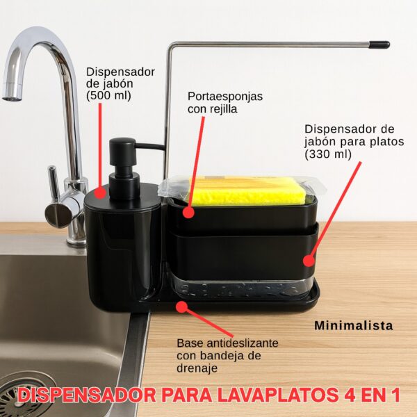 DISPENSADOR DE JABON 2 EN 1 - Imagen 2