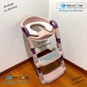 ESCALERA DE BAÑO PARA BEBE ROSA