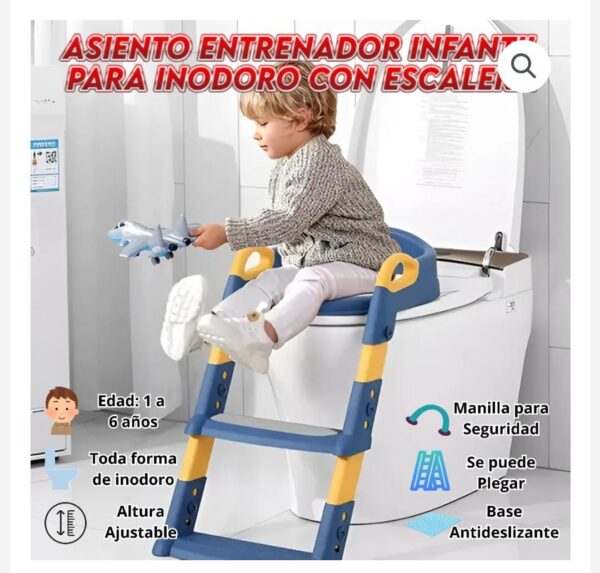 ESCALERA DE BAÑO PARA BEBE AZUL