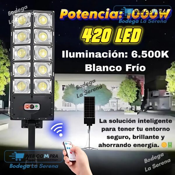 FOCO SOLAR 1000 WATTS DE PLASTICO - Imagen 4