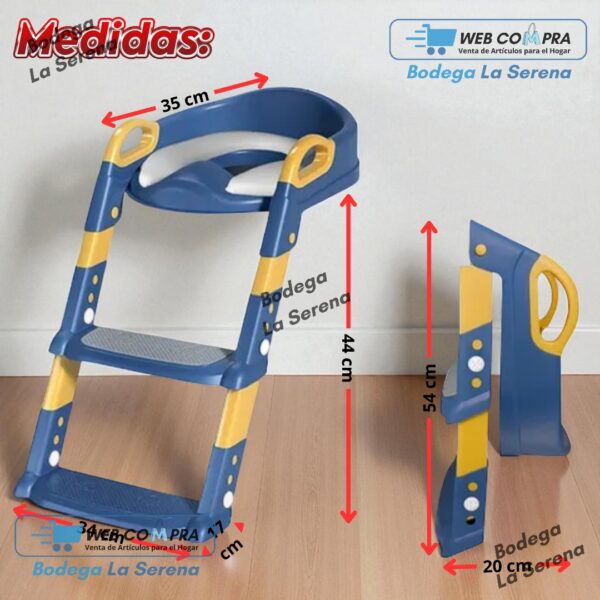 ESCALERA DE BAÑO PARA BEBE AZUL - Imagen 2