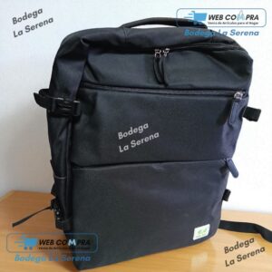 MOCHILA VIAJERA 7 COMPARTIMIENTOS NEGRO