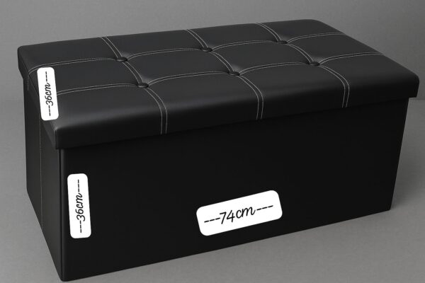 BAUL ECO CUERO NEGRO