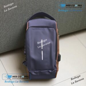 BOLSO BANDOLERO COLOR AZUL CON DORADO