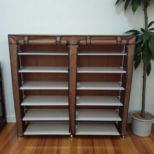 ZAPATERA ARMABLE DOBLE COLOR CAFE