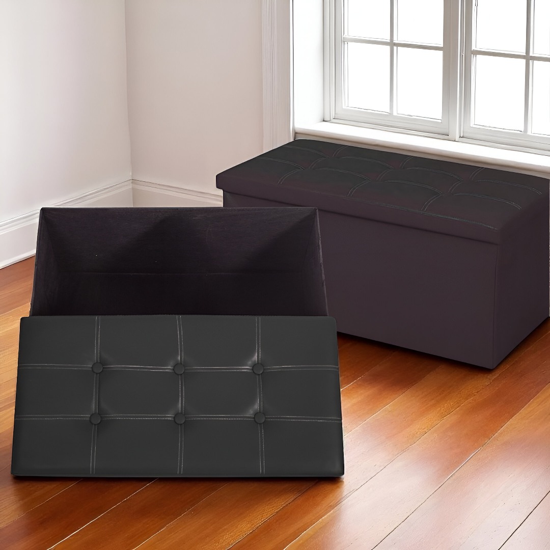 BAUL ECO CUERO NEGRO