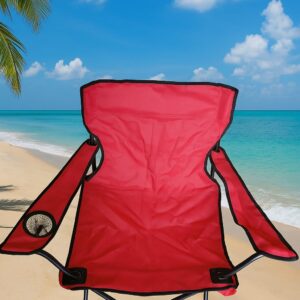 SILLA CAMPING PORTA VASOS ROJA