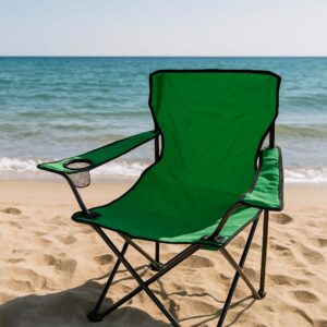 SILLA CAMPING PORTA VASOS VERDE